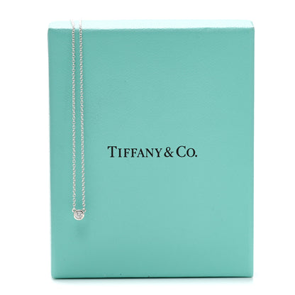 Tiffany Sterling Silver Diamond .05ct Elsa Peretti Diamonds by the Yard Pendant Necklace 8 of 8