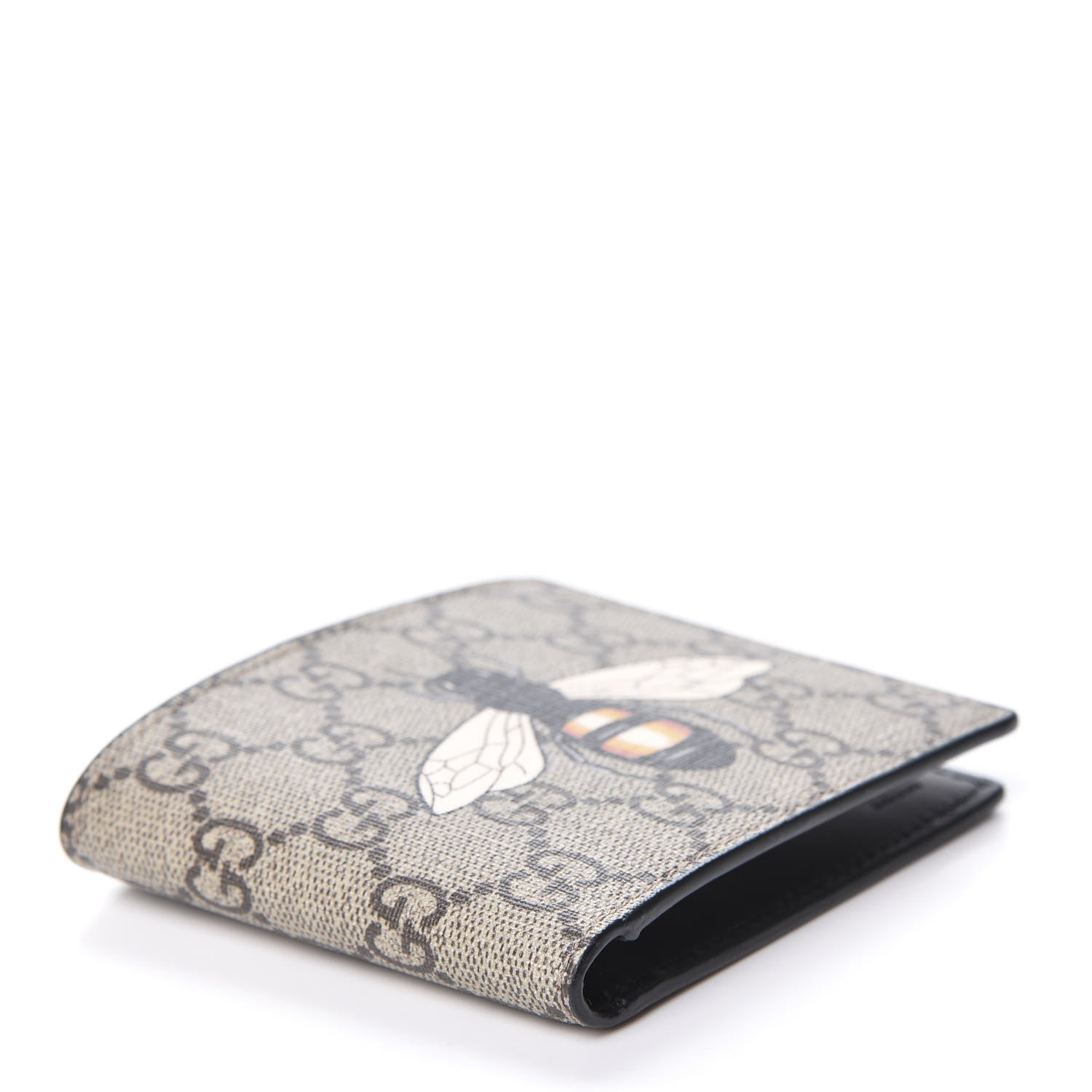 Gucci GG Supreme Monogram Bee Nice Bi-Fold Wallet Beige 3 of 9