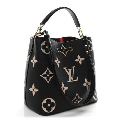 Louis Vuitton Empreinte Monogram Giant Neonoe MM Black Beige 4 of 12