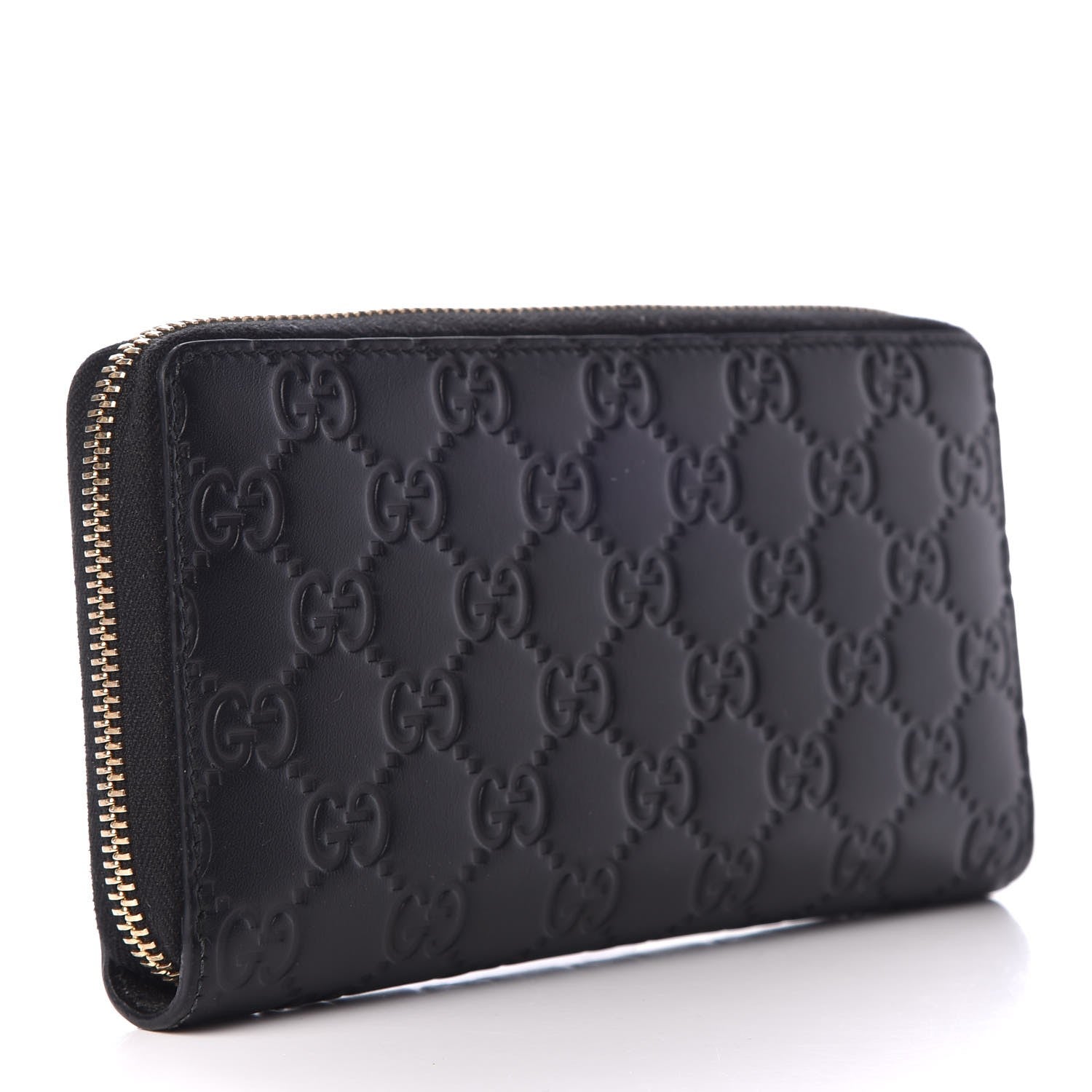 Gucci Guccissima Bow Zip Around Wallet Black 3 of 10