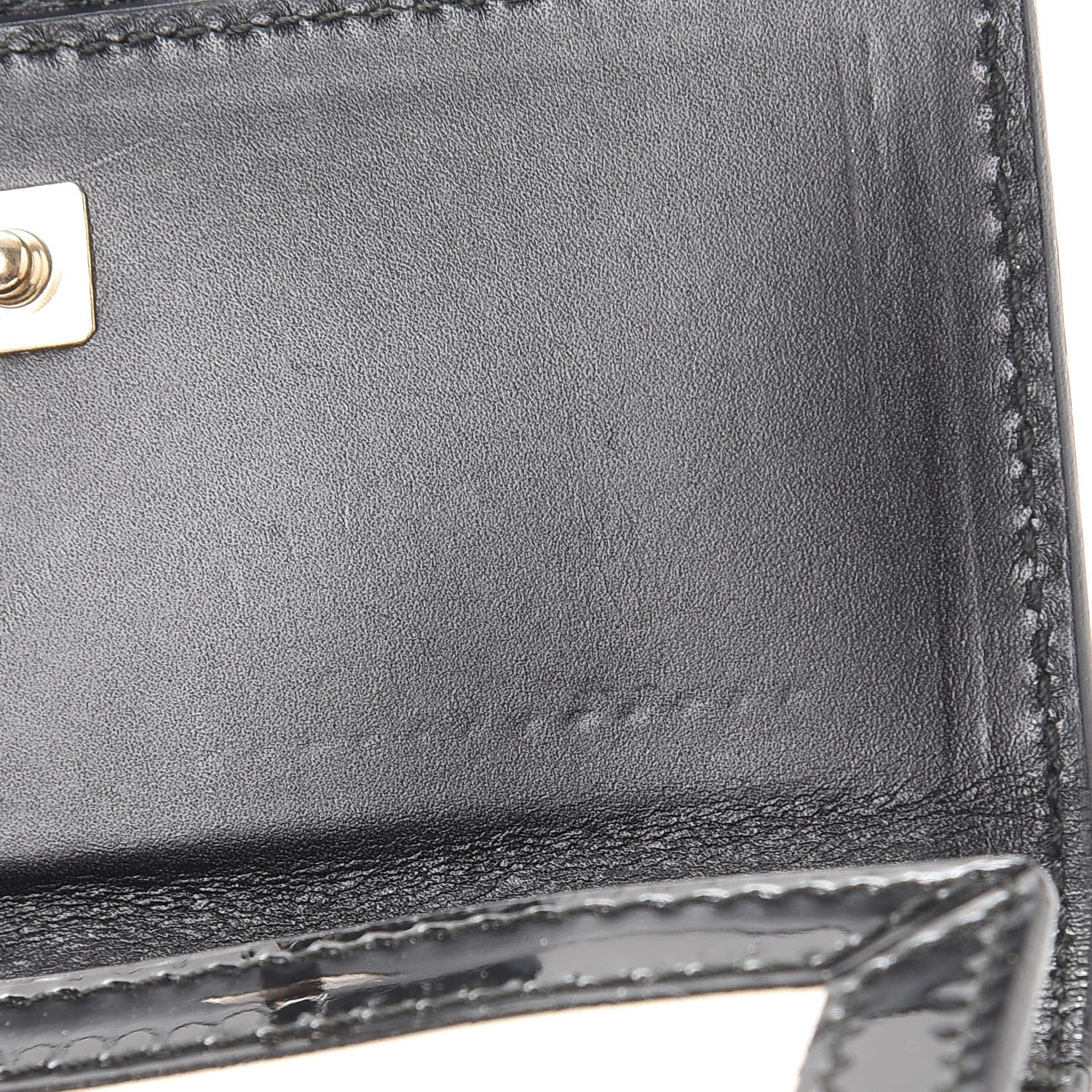 Gucci Patent G Compact Wallet White Black 11 of 11