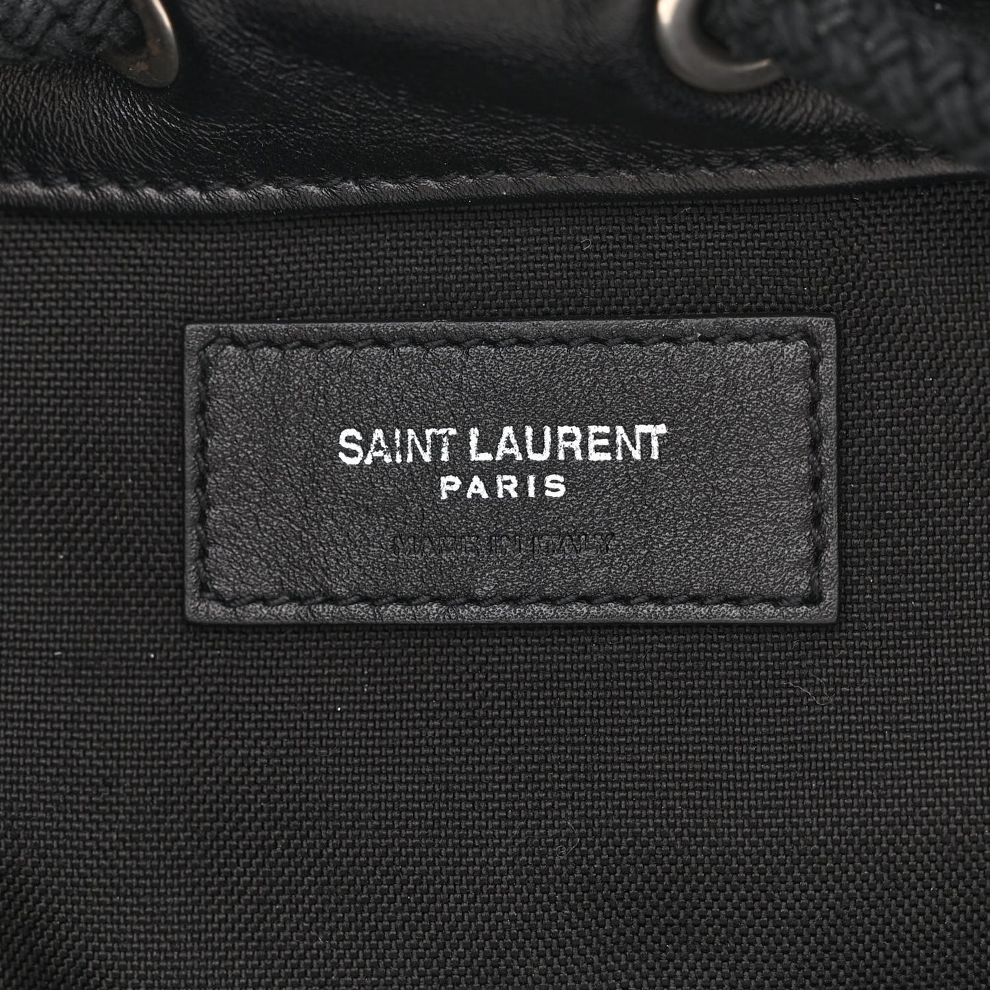 Smooth Calfskin City Sailor Drawstring Backpack Black