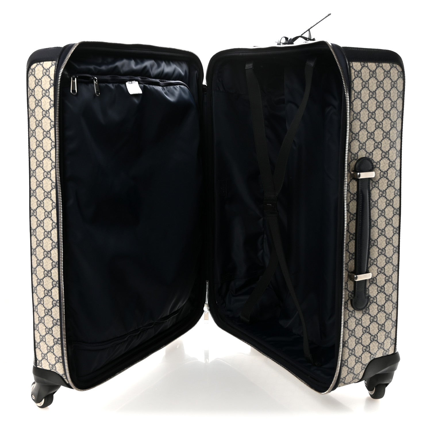 Gucci GG Supreme Monogram Web Medium Savoy Trolley Beige Blue 4 of 8