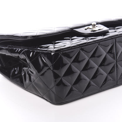 Chanel Patent Quilted Jumbo Double Flap Black 8 of 9