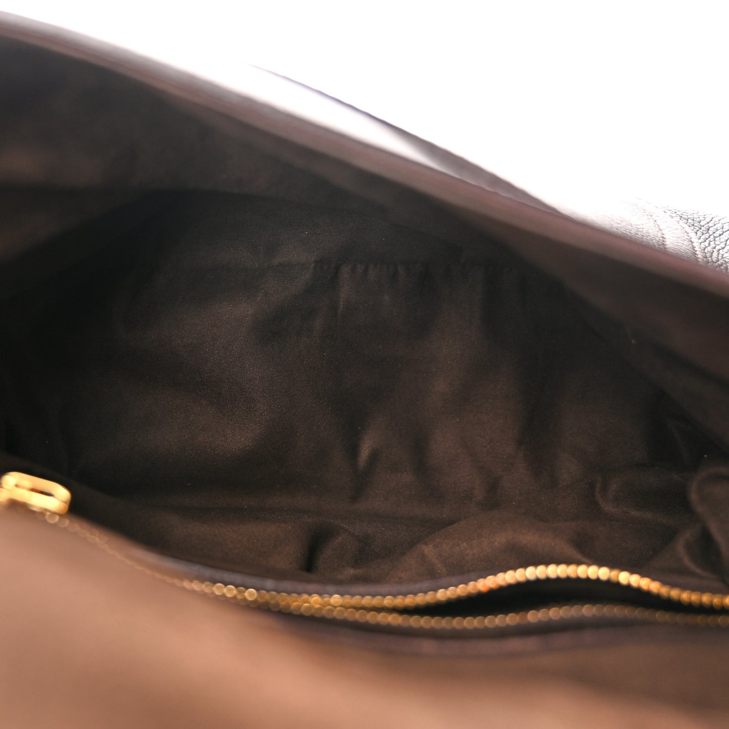 Grained Calfskin Medium Jennifer Crossbody Bag Brown