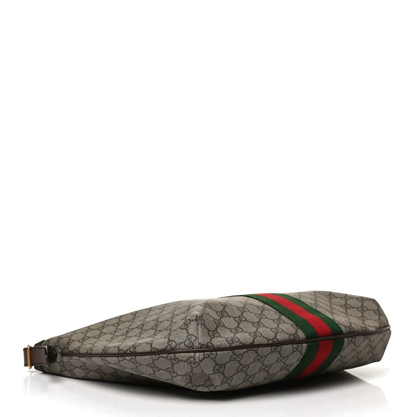 GG Supreme Monogram Web Ophidia Half Moon Hobo Brown