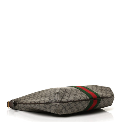 Gucci GG Supreme Monogram Web Ophidia Half Moon Hobo Brown 4 of 12