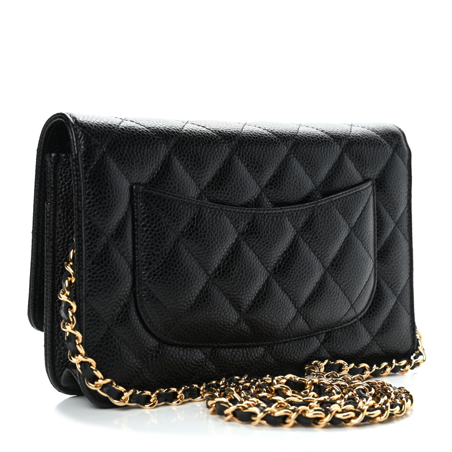 Chanel Caviar Quilted Wallet On Chain WOC Black 2 of 4