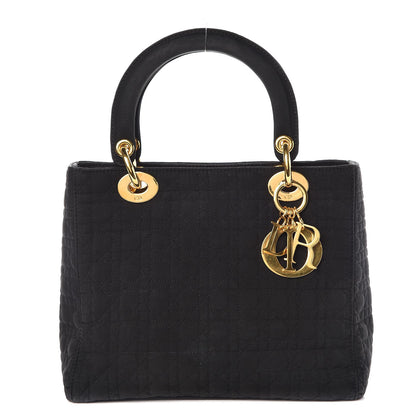 Christian Dior Nylon Cannage Medium Lady Dior Black 1 of 10
