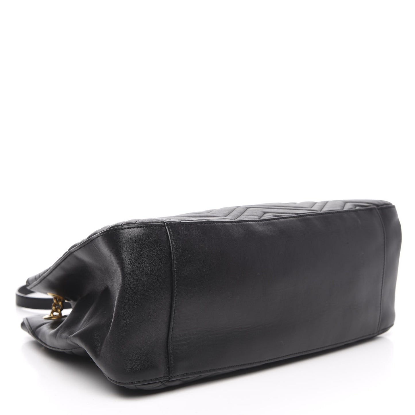 Calfskin Matelasse Medium GG Marmont Shoulder Tote Bag Black