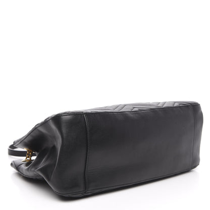 Gucci Calfskin Matelasse Medium GG Marmont Shoulder Tote Bag Black 4 of 15