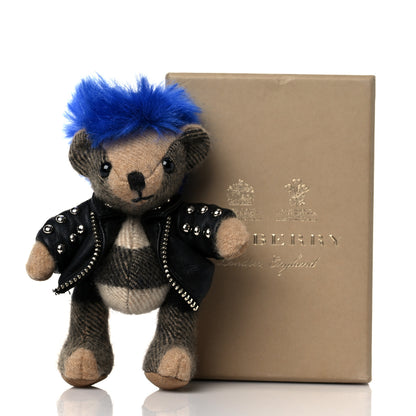 Burberry Cashmere Thomas Punk Teddy Bear Keychain Charm Camel 3 of 3
