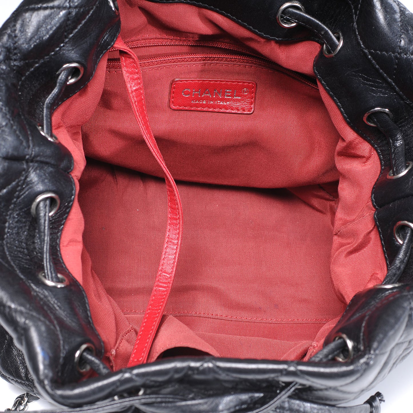 Lambskin Quilted Beijing Backpack Bag Black