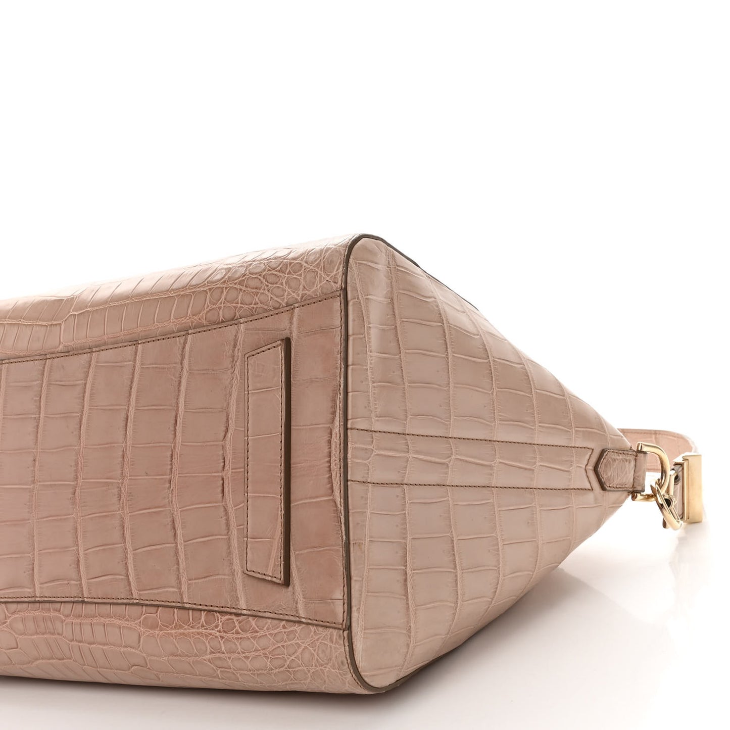 Crocodile Medium Antigona Nude Pink