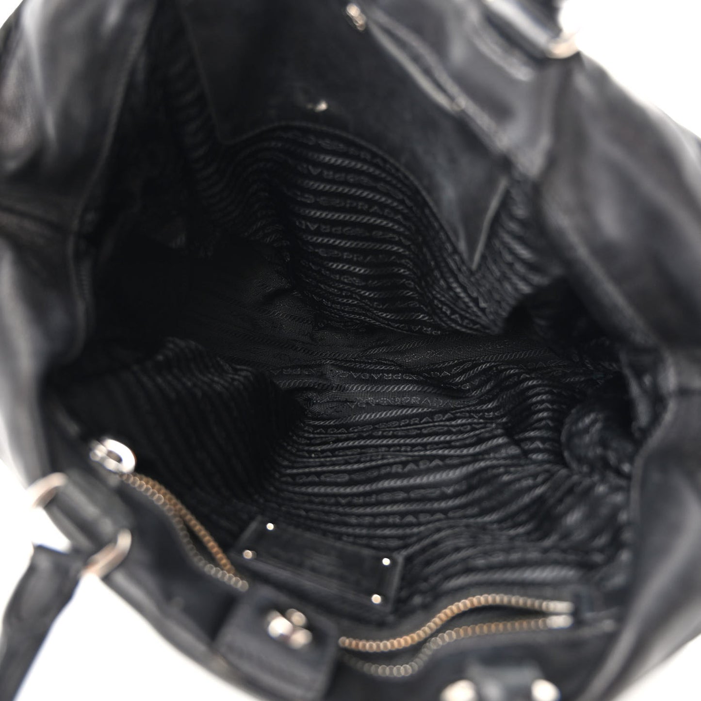 Nappa Frills Tote Black