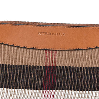 Burberry Mega Check Peyton Crossbody Clutch Bag Saddle Brown 12 of 12
