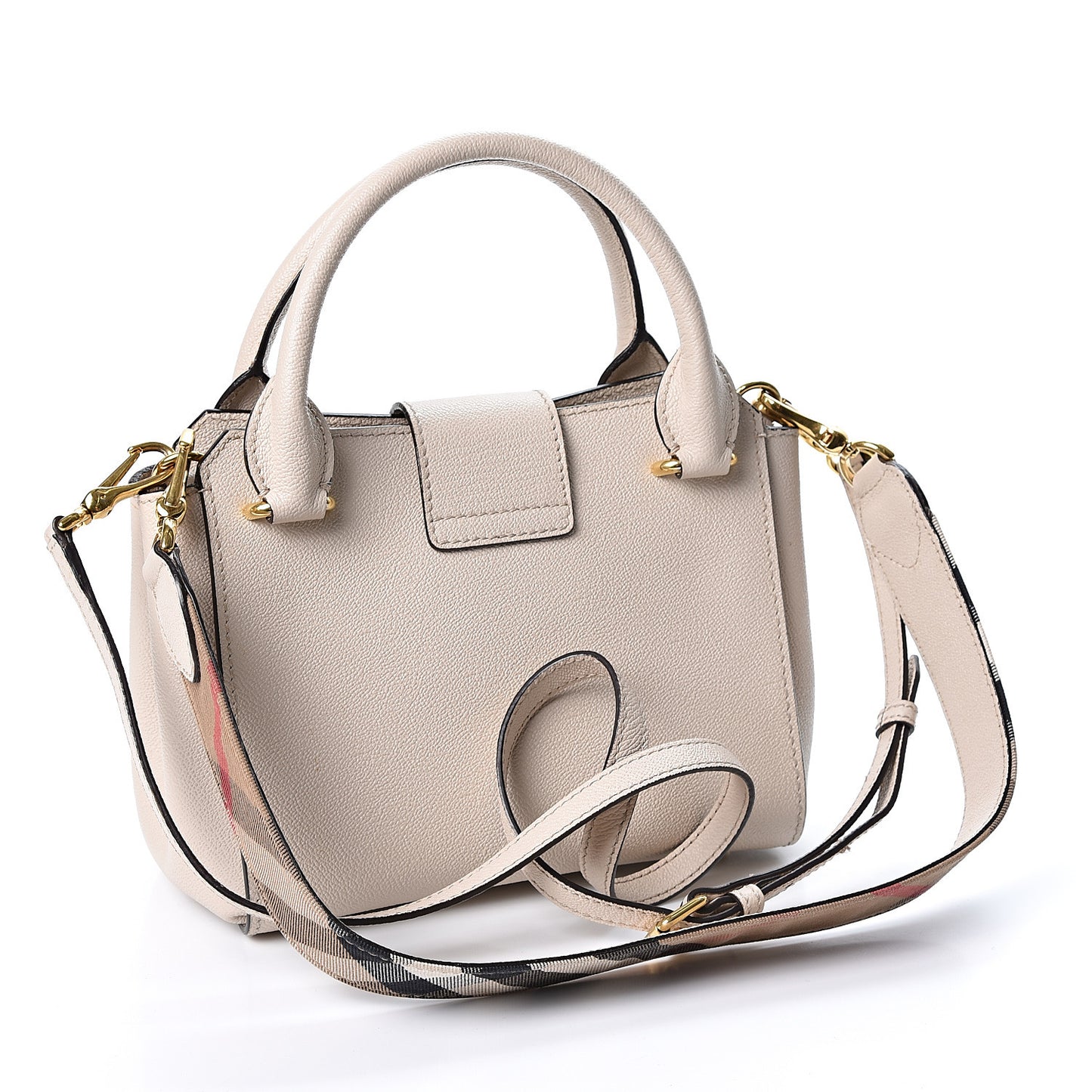 Soft Grain Calfskin Small Buckle Tote Limestone