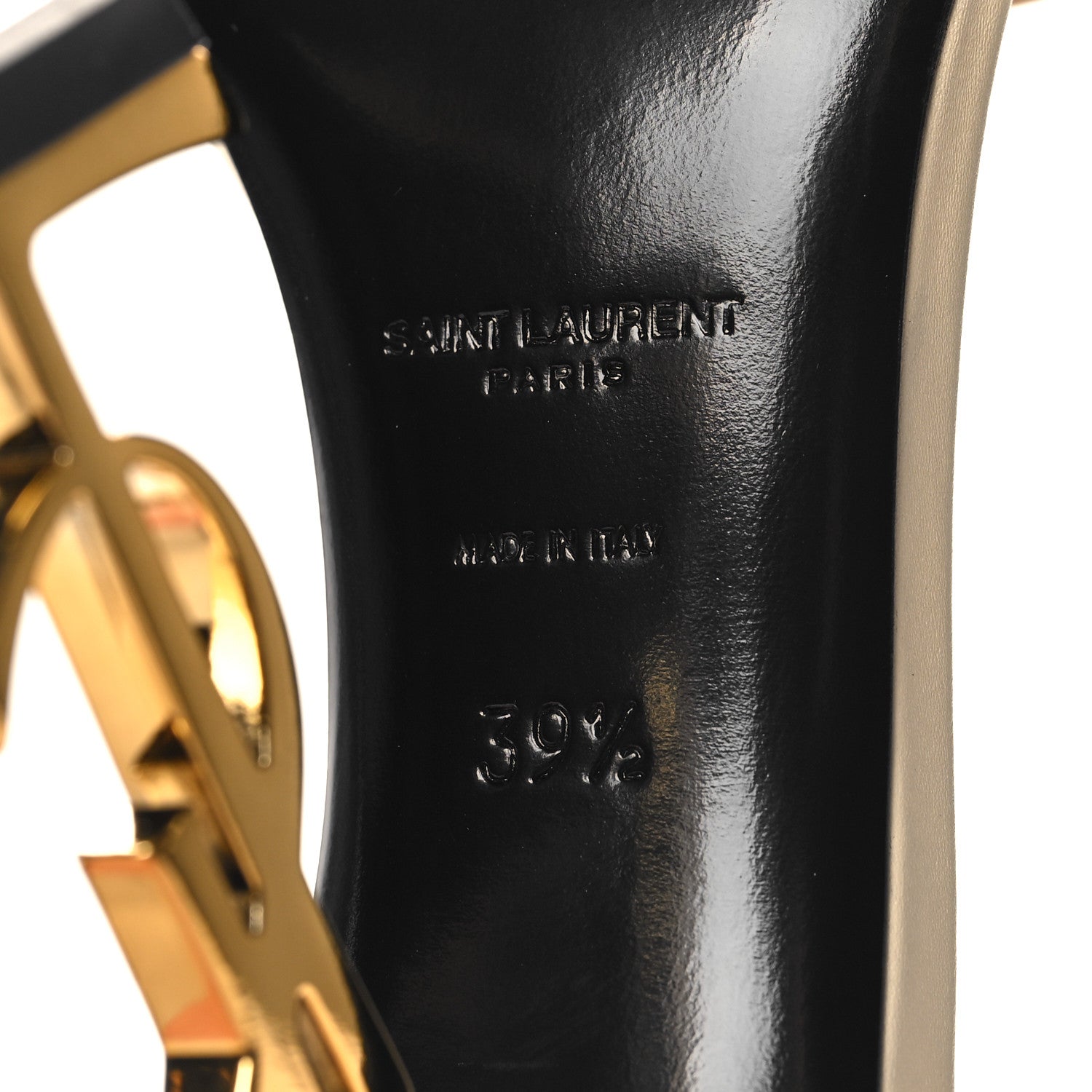 Saint Laurent Calfskin 110 Opyum Sandals 39.5 Real Beige 8 of 10