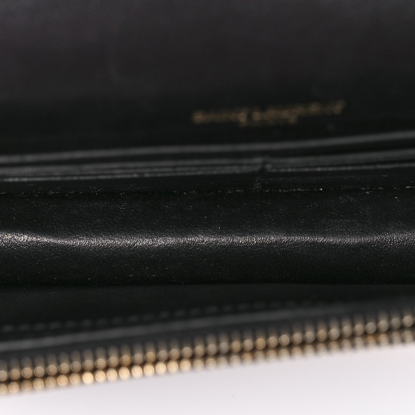 Calfskin Crocodile Embossed Small Classic Monogram Kate Tassel Satchel Black