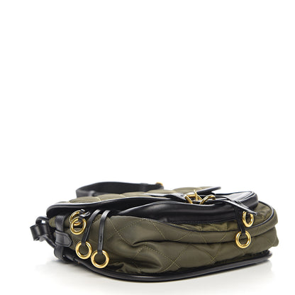 Prada Nylon Calf Quilted Corsaire Bag Militare Black 3 of 8
