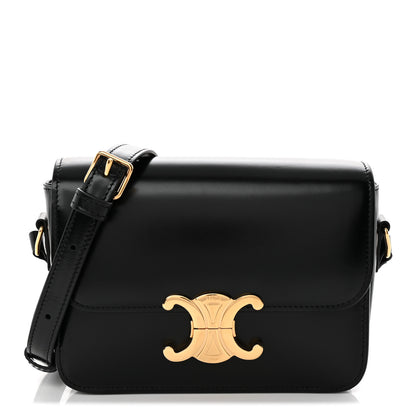 Celine Shiny Calfskin Teen Triomphe Black 1 of 9