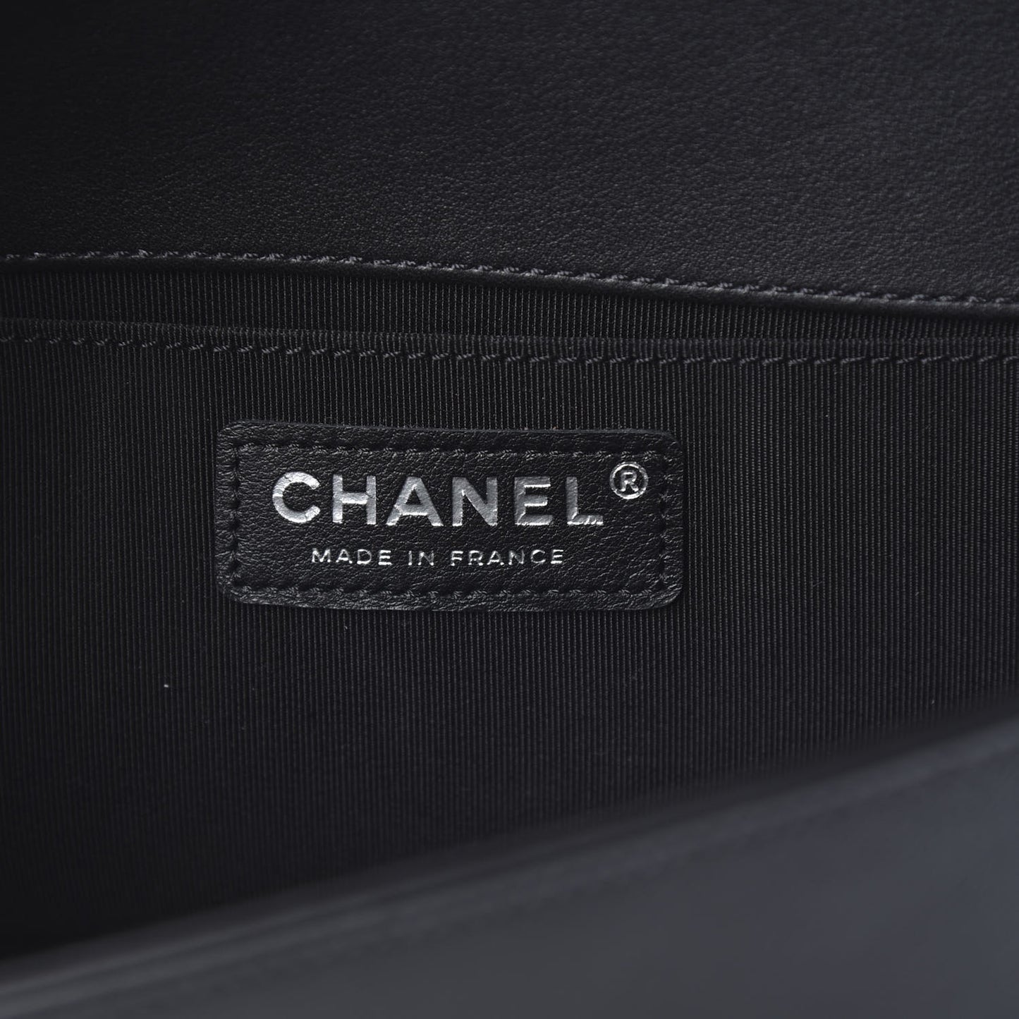 Lambskin Chevron Quilted Medium Boy Flap Black
