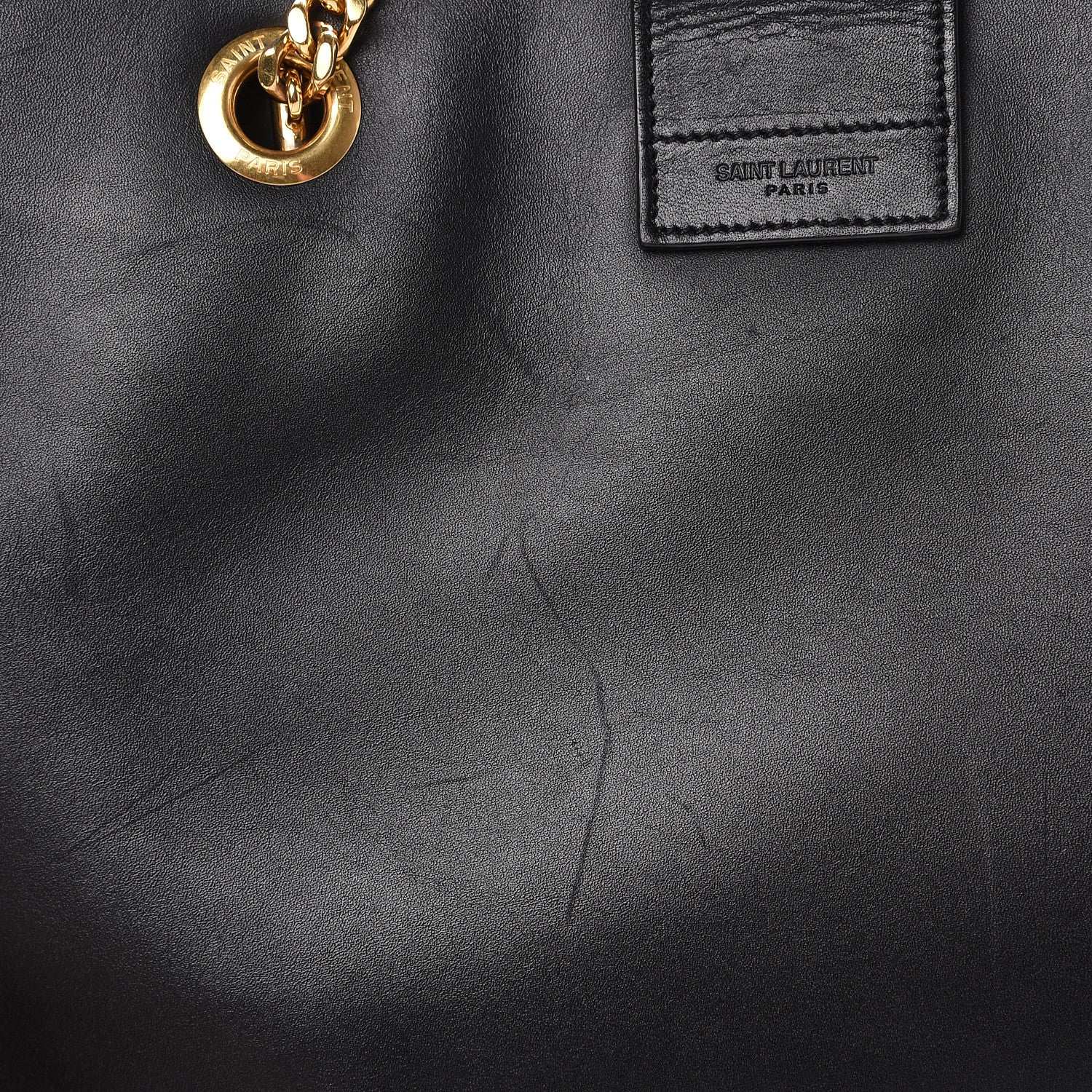 Saint Laurent Soft Calfskin Monogram Cassandre Shopper Black 18 of 19