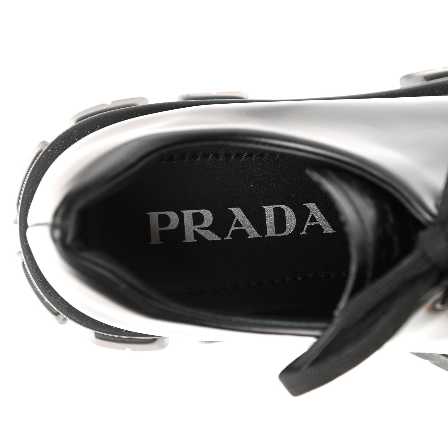 Prada Spazzolato Rois Monolith 55mm Derby Loafers 35 Black 7 of 9