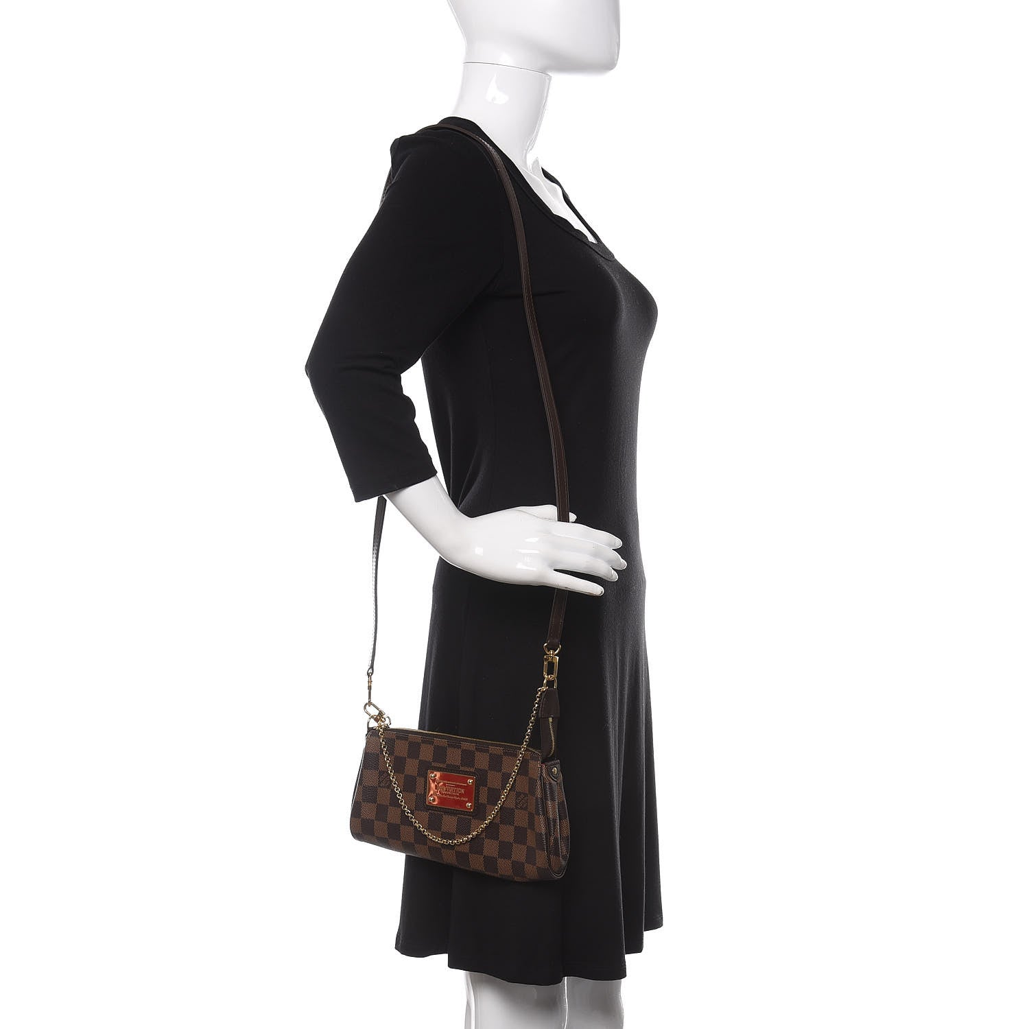 Louis Vuitton Damier Ebene Eva Clutch 2 of 10