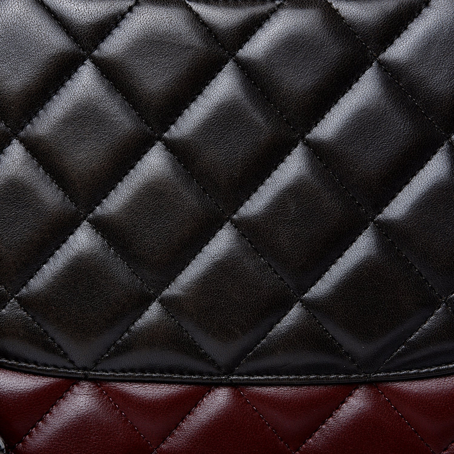 Chanel Lambskin Quilted Jumbo Tri-Color Double Flap Burgundy 9 of 19