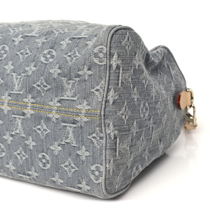 Louis Vuitton Monogram Denim Speedy Soft 30 Washed Gray 9 of 10