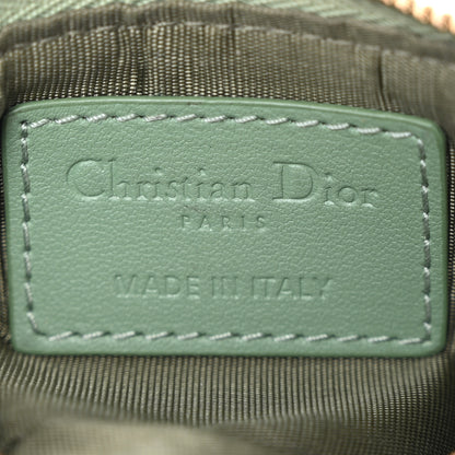 Christian Dior Lambskin Cannage Lady Dior Zipped Key Case Green 6 of 7