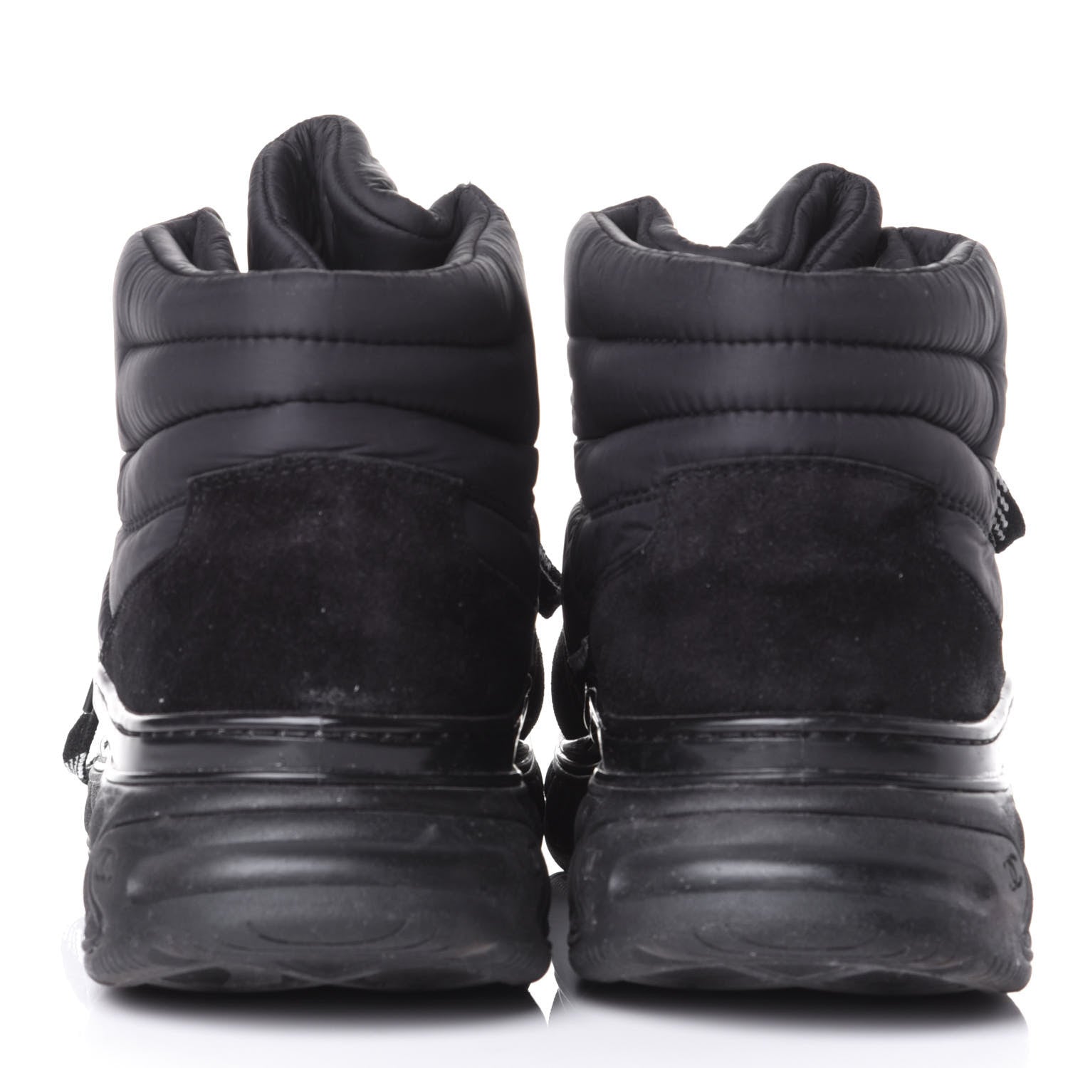 Chanel Fabric Suede Womens CC Sneakers 39.5 Black 6 of 10