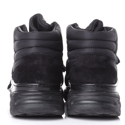 Chanel Fabric Suede Womens CC Sneakers 39.5 Black 6 of 10