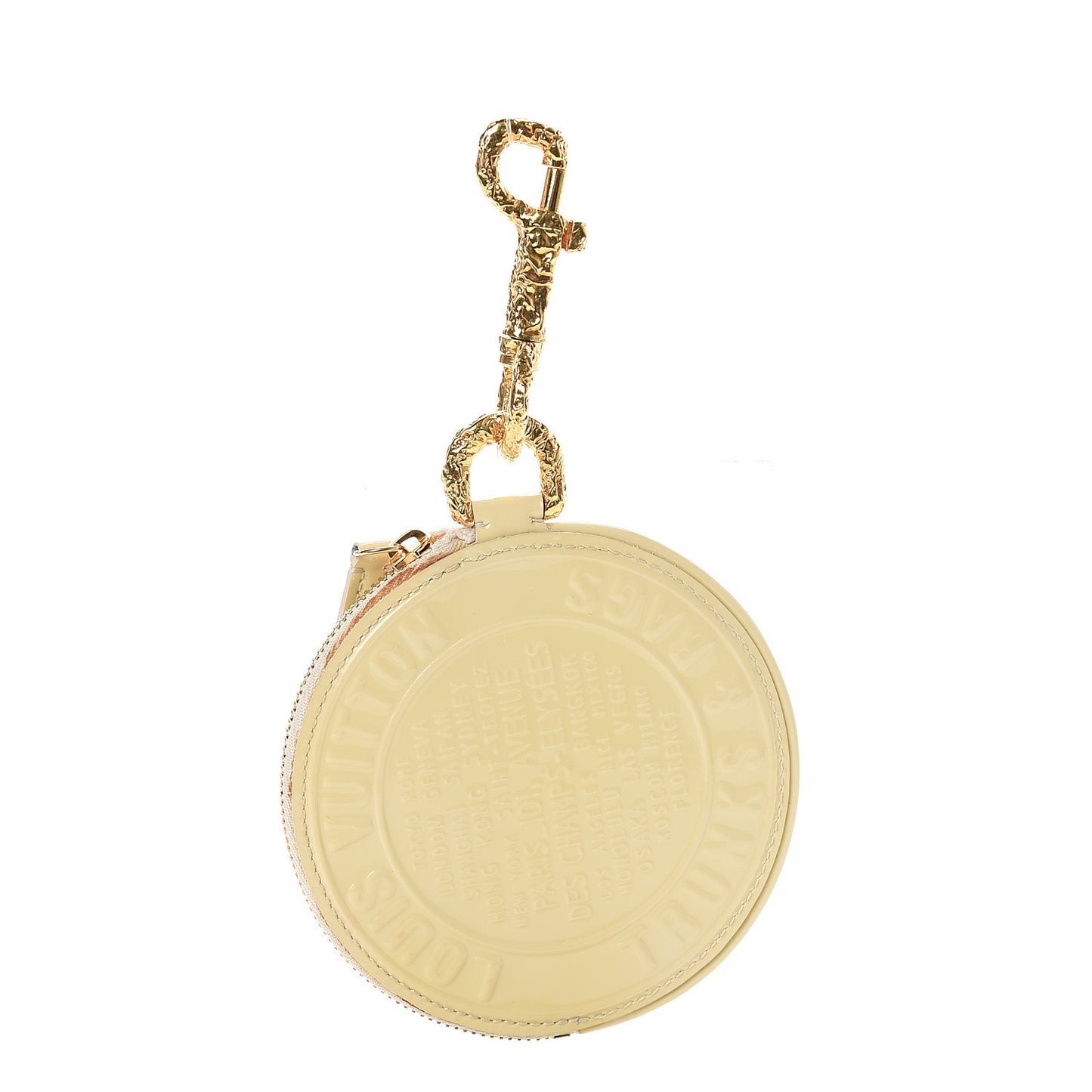 Vernis Trunks and Bags Porte-Monnaie Round Coin Purse Beige