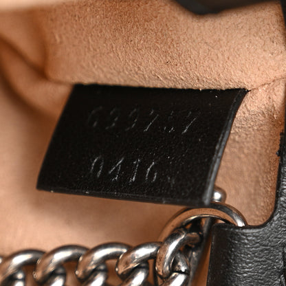 Gucci Calfskin Matelasse Monochrome GG Marmont Chain Belt Bag Black 6 of 13
