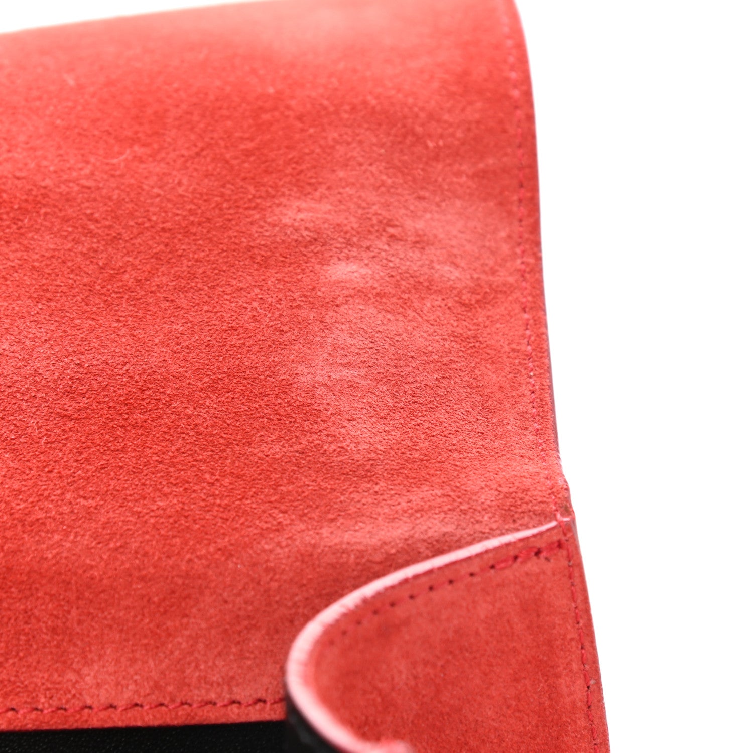 Saint Laurent Suede Star Patchwork Monogram Small Spontini Saddle Bag Red 9 of 14