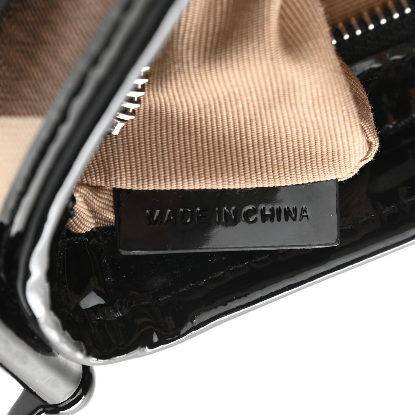 Patent Supernova Check Link Stirrup Small Bag Black