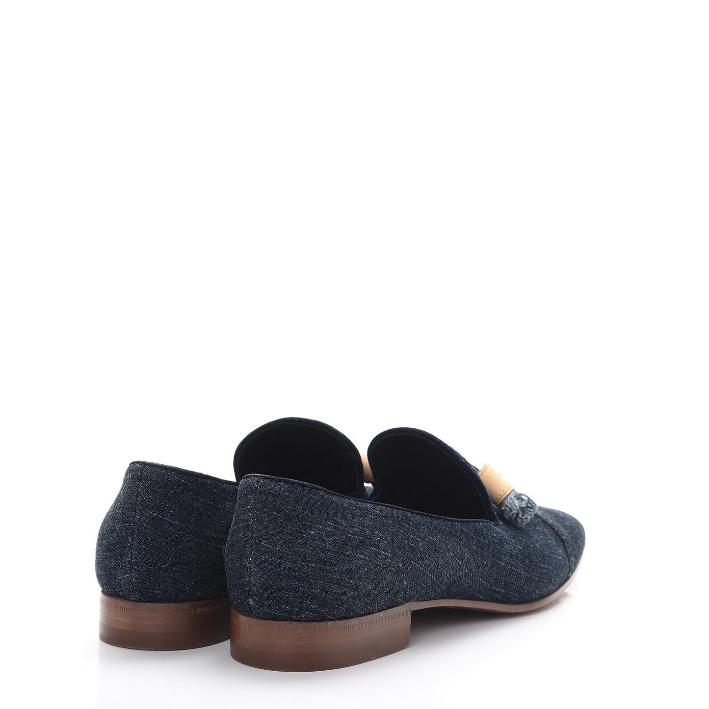 Denim Tassel Loafers 38.5 Navy