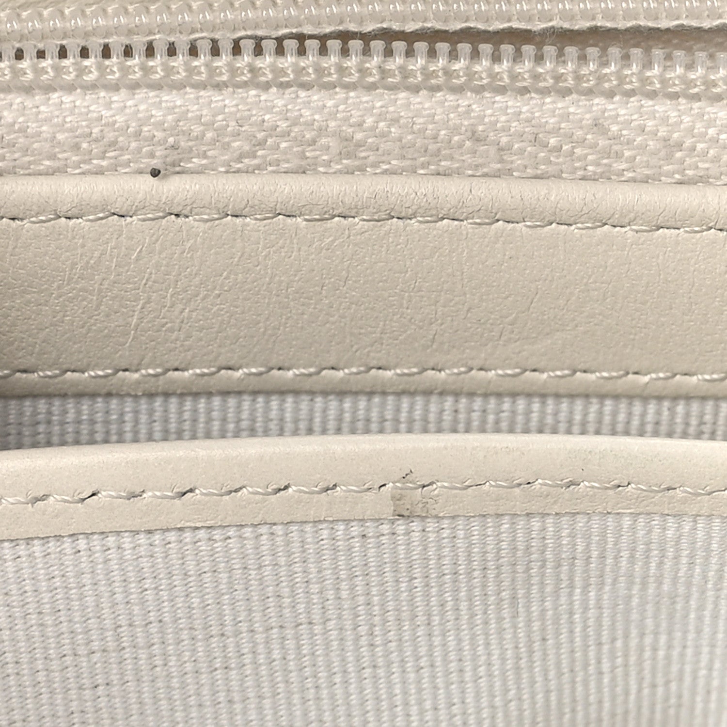 Chanel Caviar Quilted Large Gusset Zip Around Wallet White 17 of 20