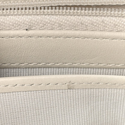 Chanel Caviar Quilted Large Gusset Zip Around Wallet White 17 of 20