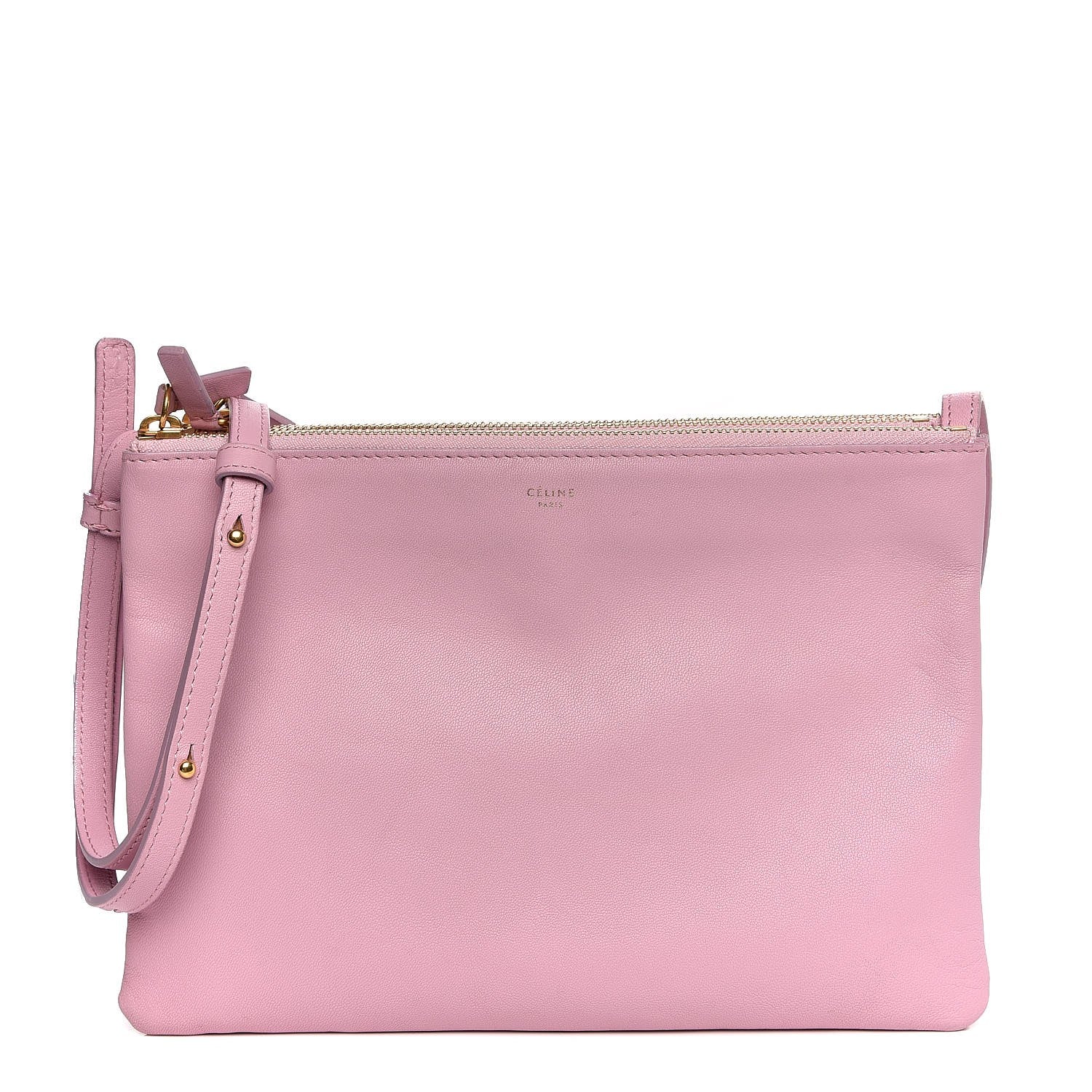 Celine Lambskin Large Trio Crossbody Bag Pink 1 of 13