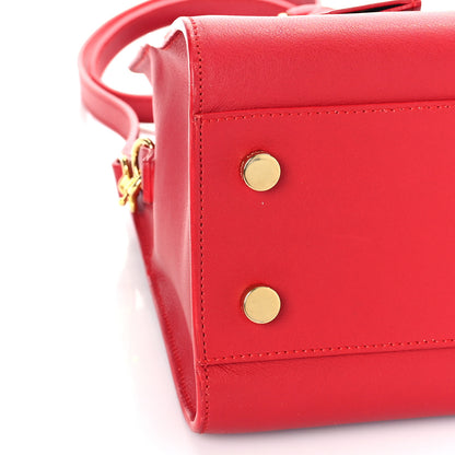 Saint Laurent Calfskin Baby Monogram Cabas Red 7 of 9