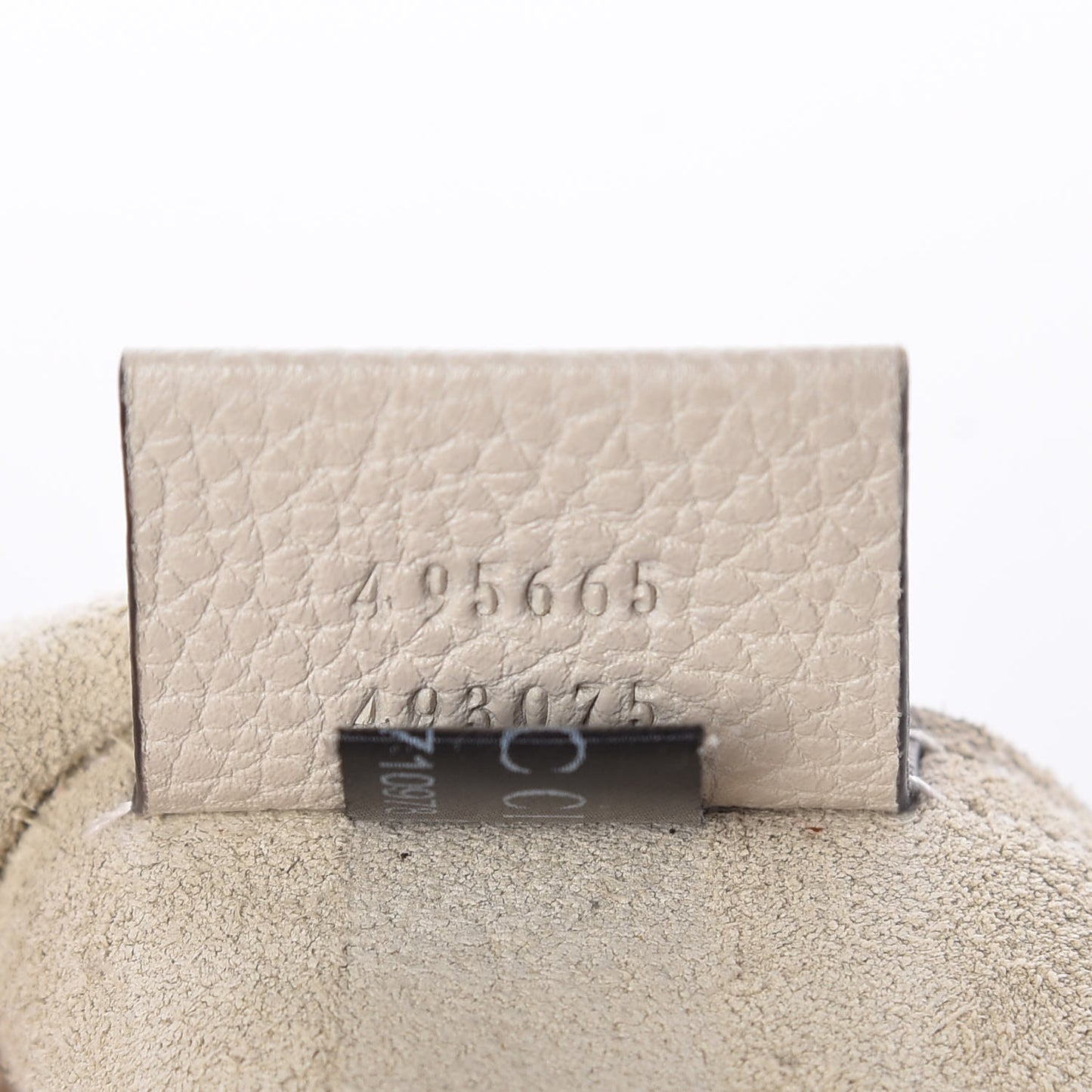 Pebbled Calfskin Medium Logo Portfolio Clutch White