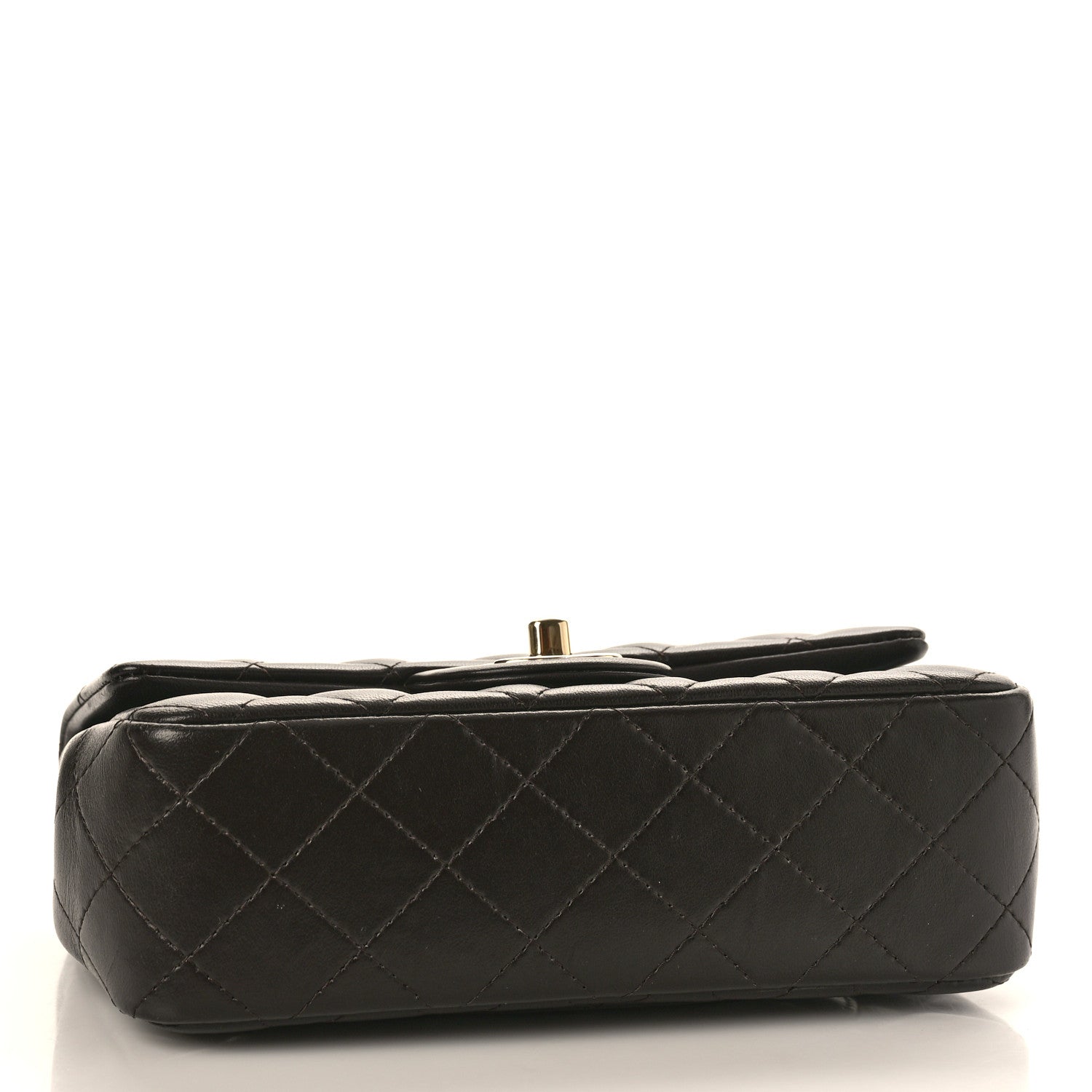 Chanel Lambskin Quilted Mini Rectangular Flap Dark Brown 4 of 9