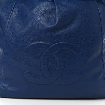 Chanel Caviar 31 Drawstring Tote Dark Blue 12 of 13