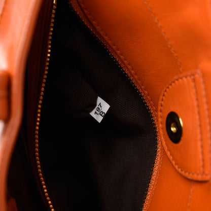 Miu Miu Vitello Soft Shopping Tote Papaya 9 of 10