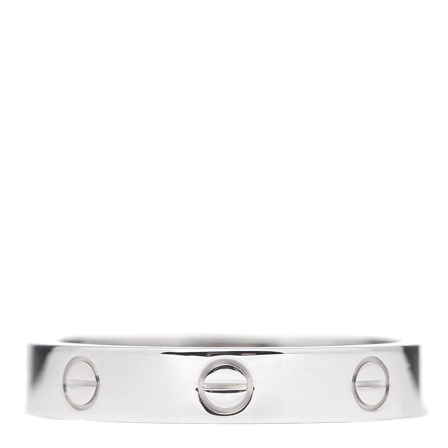 Cartier 18K White Gold 3.5mm LOVE Wedding Band Ring 61 9.5 1 of 5