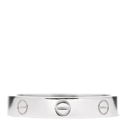 Cartier 18K White Gold 3.5mm LOVE Wedding Band Ring 61 9.5 1 of 5