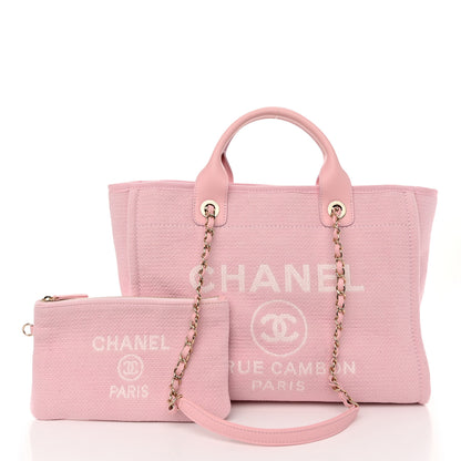 Chanel Mixed Fibers Small Deauville Tote Pink 3 of 11